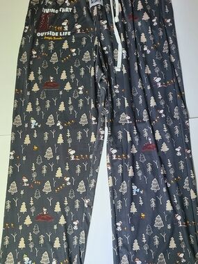 Navy Snoopy Forest Print Pajama Pants